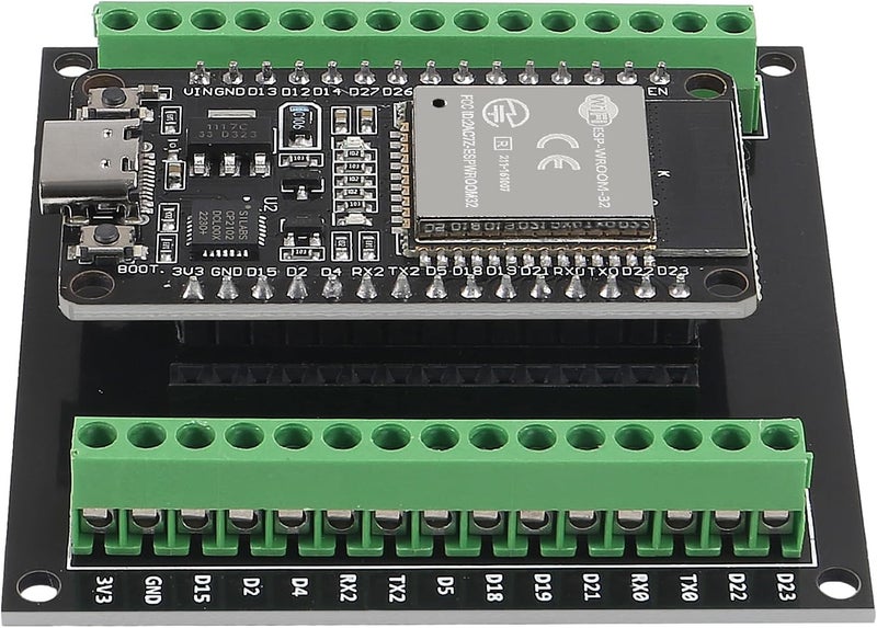 AiTrip 2 Sets 30PIN ESP32 ESP-32S Type-C USB CP2102 Development Board + ESP32 Breakout Board Shield GPIO 1 into 2 Board 2.4GHz WiFi Bluetooth Dual Core for Arduino - Image 5